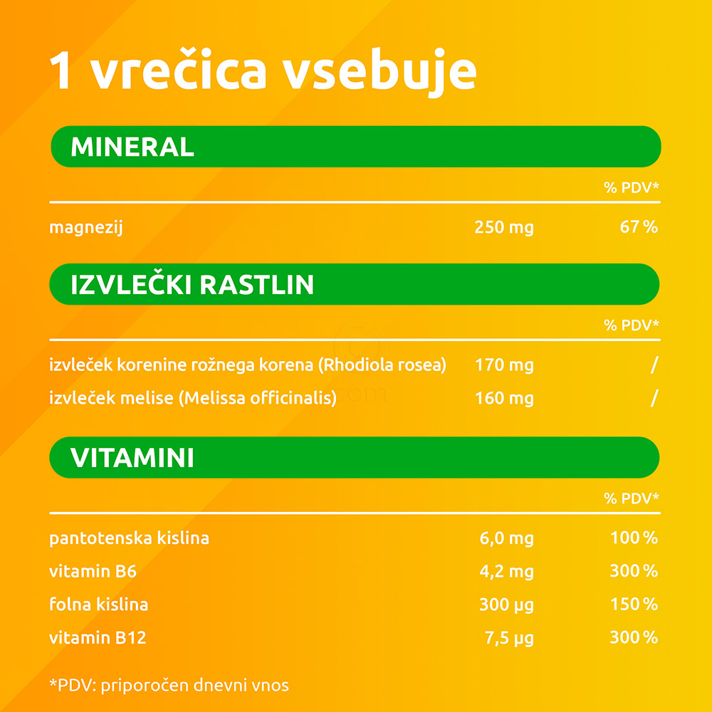 Supradyn Energija No Stress, prašek v vrečicah (20 vrečic)