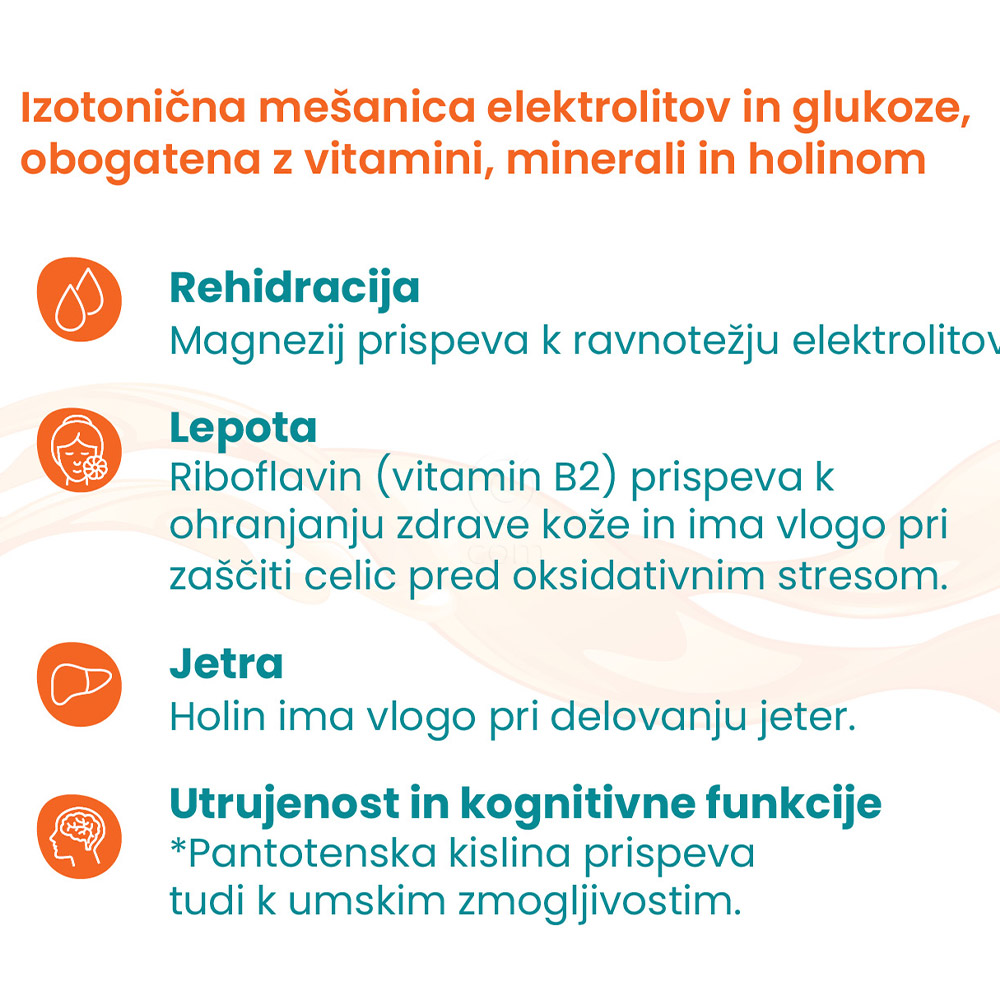 Elotrans reload, izotonična mešanica elektrolitov in glukoze - okus pomaranča - vrečke (15 x 7,57 g)