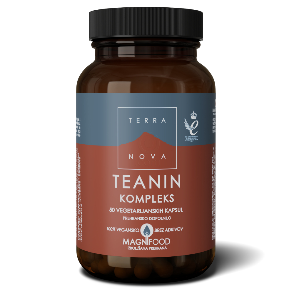Terranova Teanin kompleks, vegetarijanske kapsule (50 kapsul)