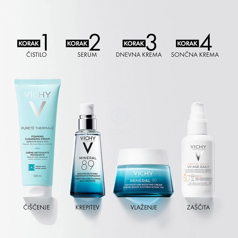 Vichy Mineral 89, krema za 72-urno intenzivno vlaženje za vse tipe kože (50 ml)