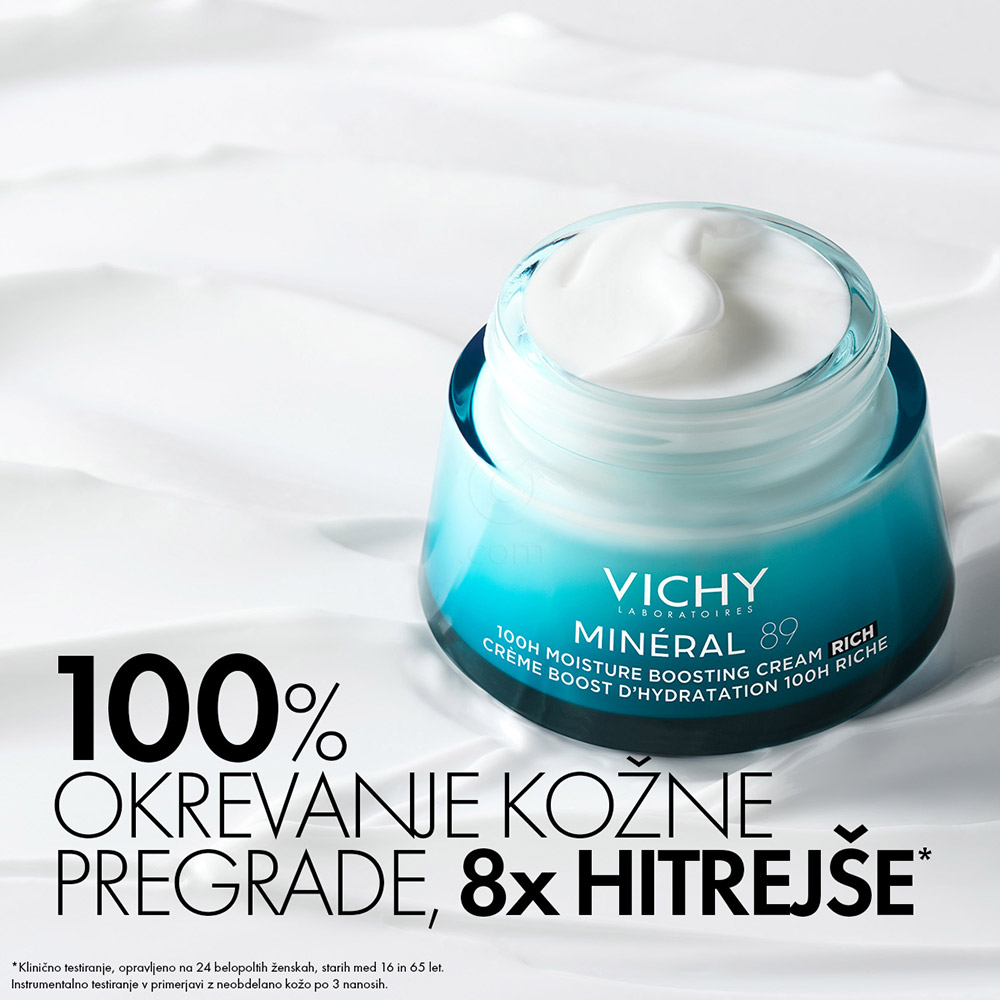 Vichy Mineral 89 Riche, bogata krema za 72-urno intenzivno vlaženje suhe do zelo suhe kože (50 ml)