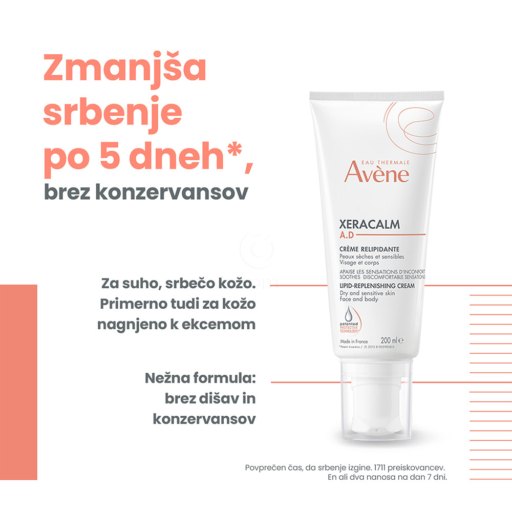 Avene XeraCalm A.D, krema za relipidacijo (200 ml)