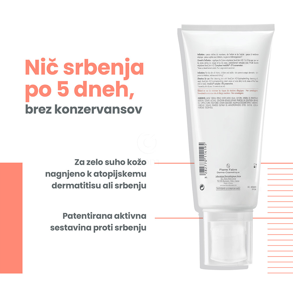 Avene XeraCalm A.D, krema za relipidacijo (200 ml)