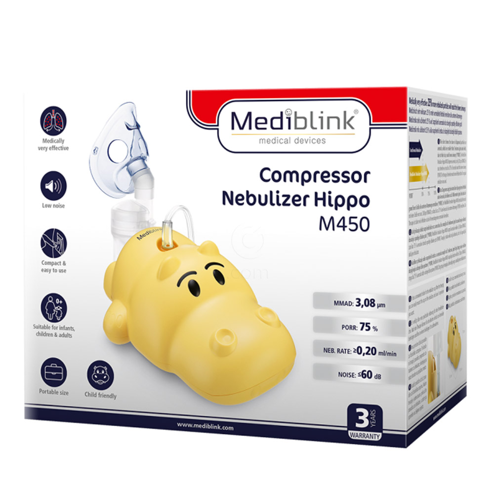 Mediblink M450, kompresorski inhalator - Hippo (1 komplet)