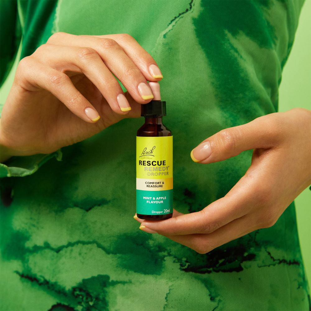 Bach Rescue, kapljice - okus meta in jabolko (20 ml)