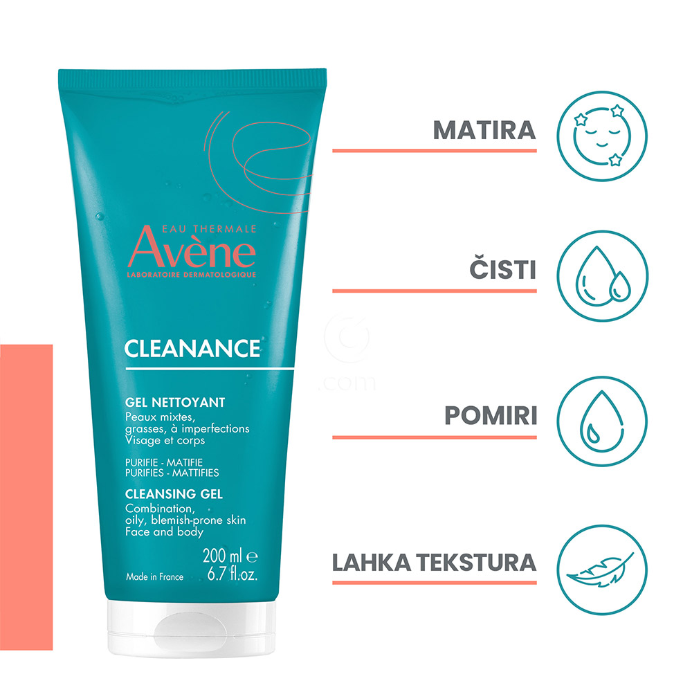 Avene Cleanance, gel za čiščenje (200 ml)