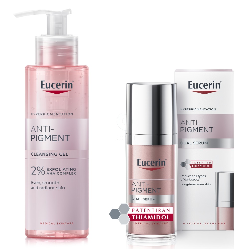 Eucerin Anti-Pigment, rutina proti pigmentnim madežem (200 ml + 30 ml)