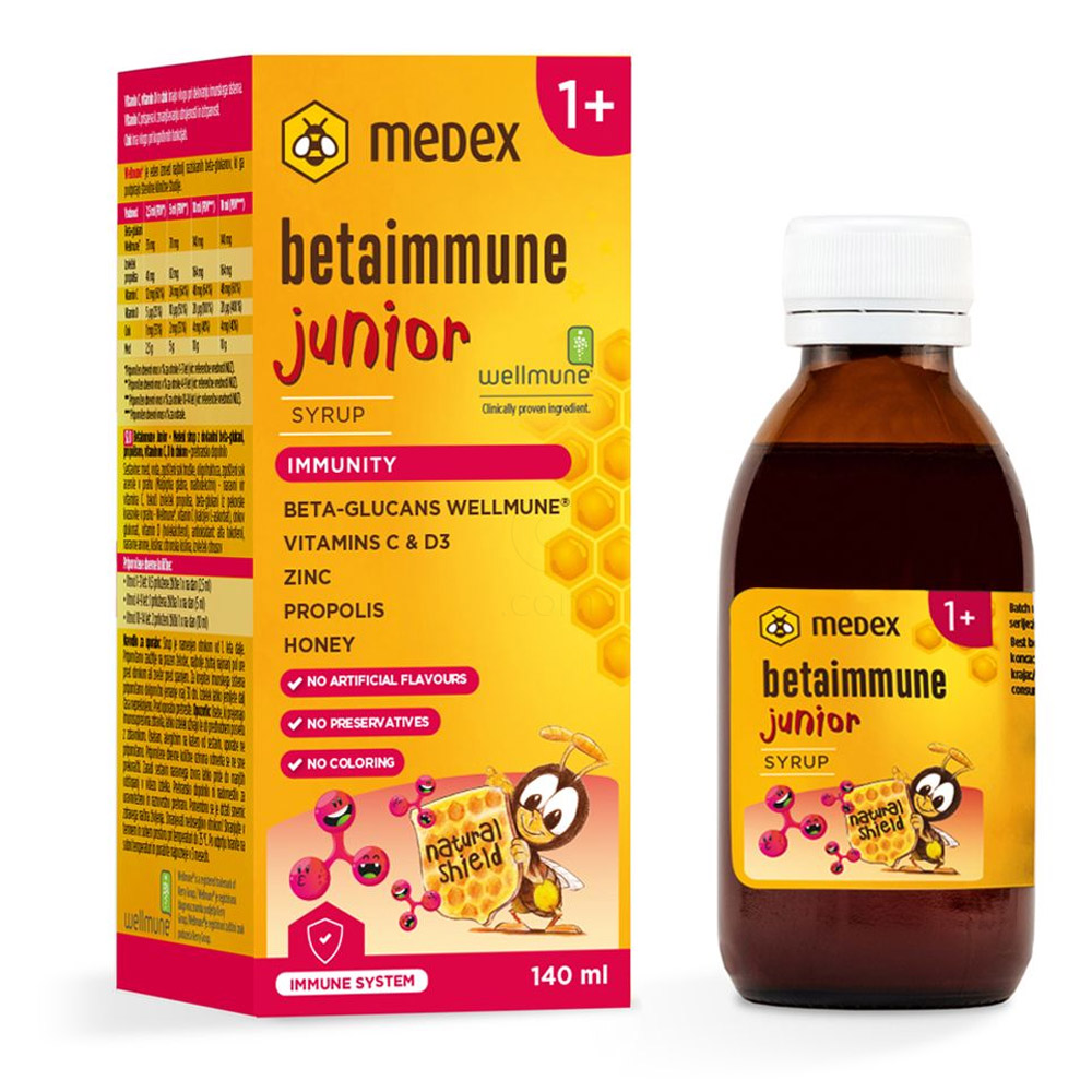 Betaimmune Junior Medex 1+, sirup (140 ml)
