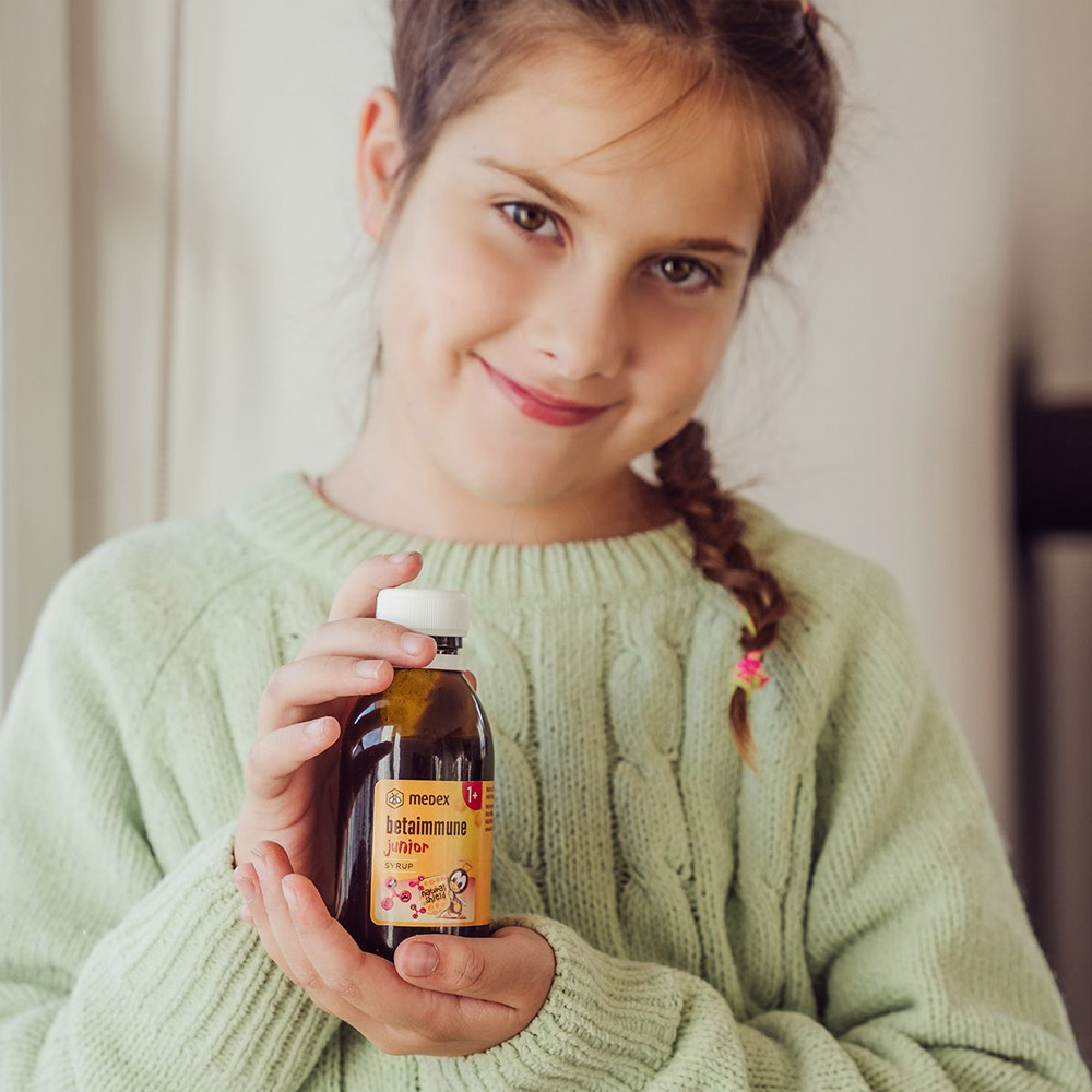Betaimmune Junior Medex, tekoče prehransko dopolnilo (140 ml)