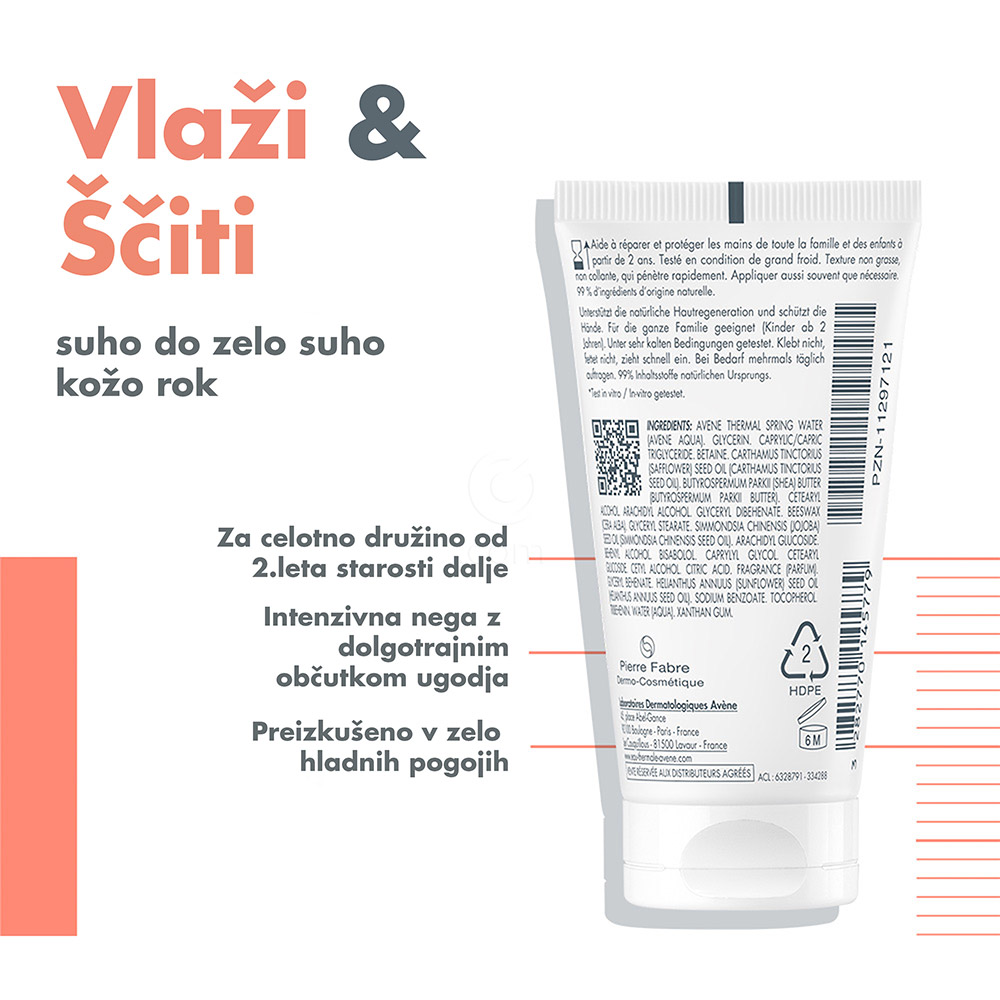 Avene Cold, koncentrirana krema za roke (50 ml)