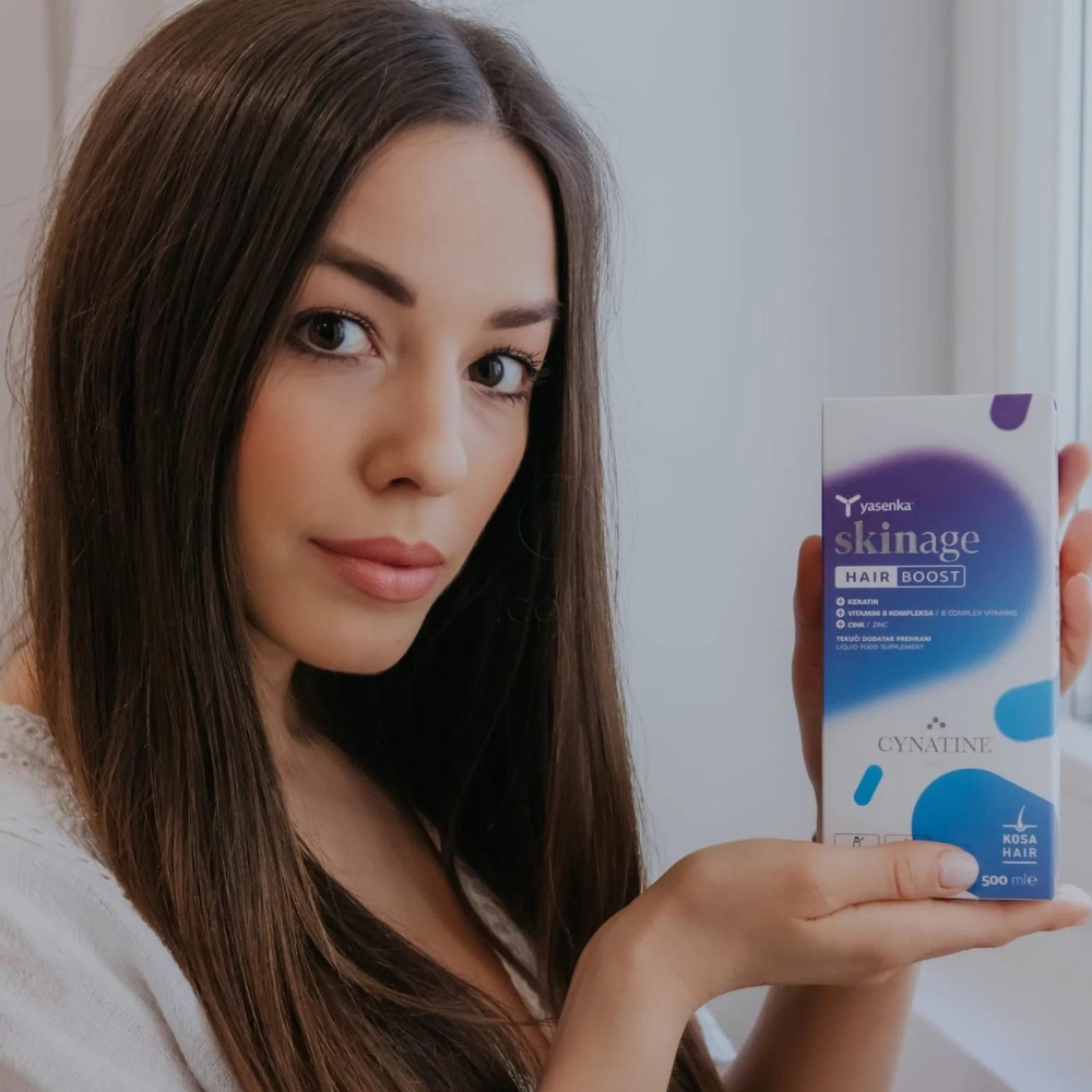 Yasenka Skinage Hair Boost, tekoče prehransko dopolnilo - paket (3 x 500 ml)