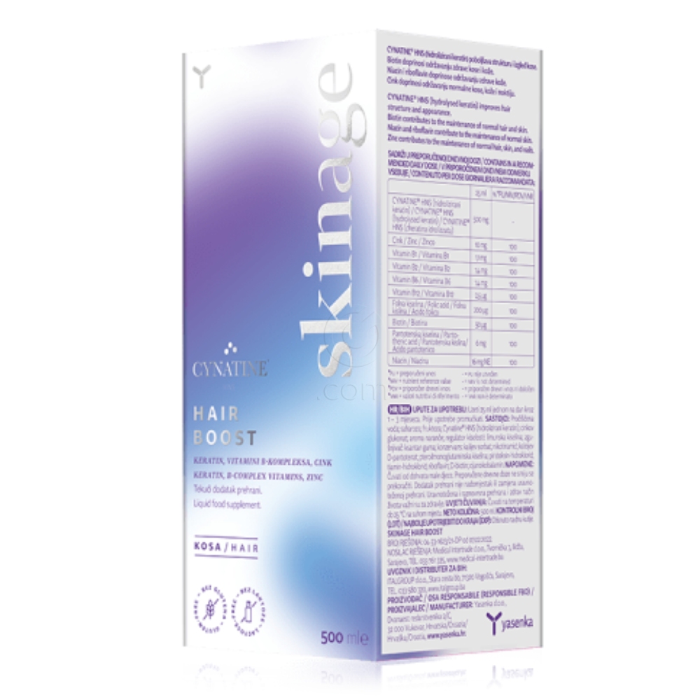 Yasenka Skinage Hair Boost, tekoče prehransko dopolnilo (500 ml)