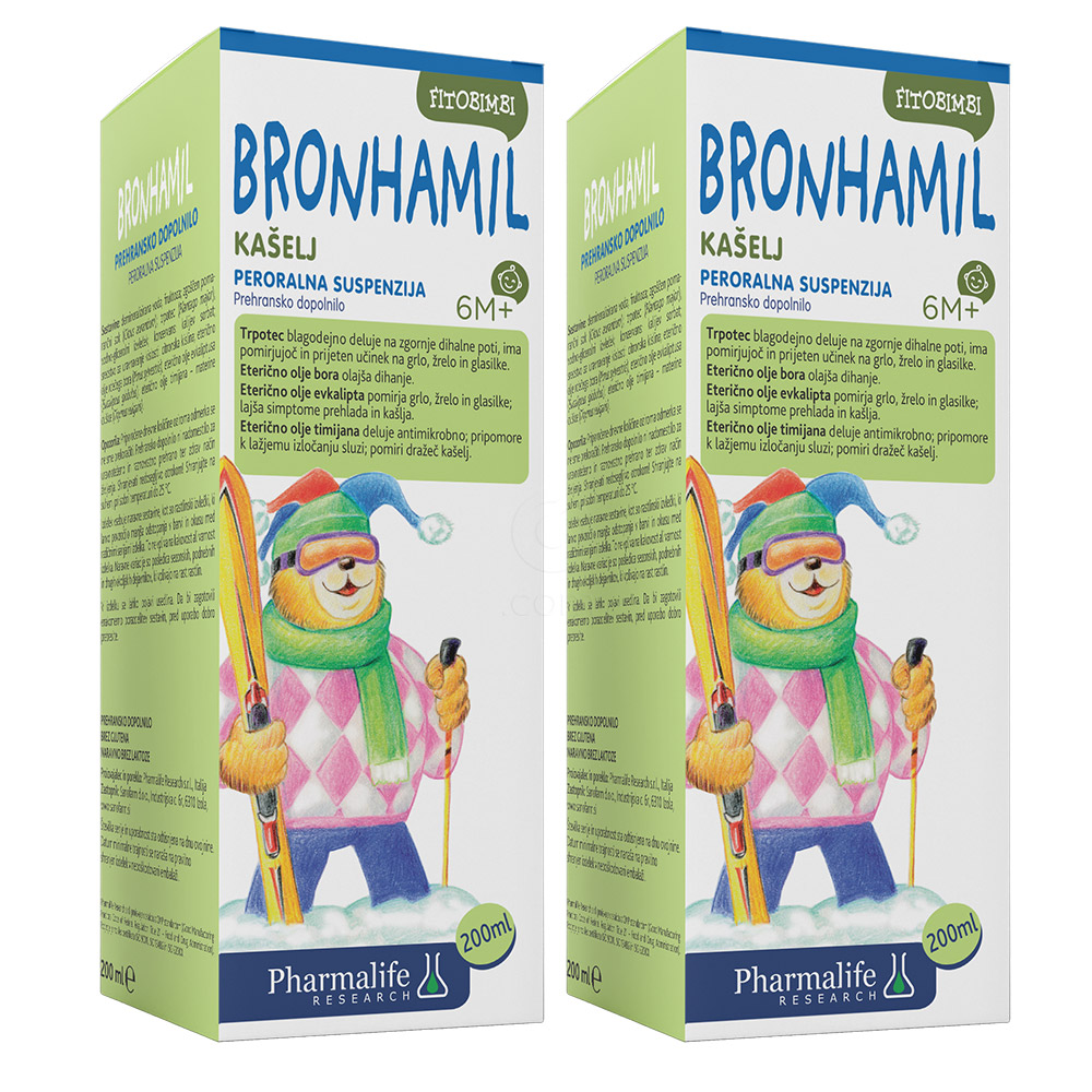 Fitobimbi Bronhamil, peroralna suspenzija - paket (2 x 200 ml)