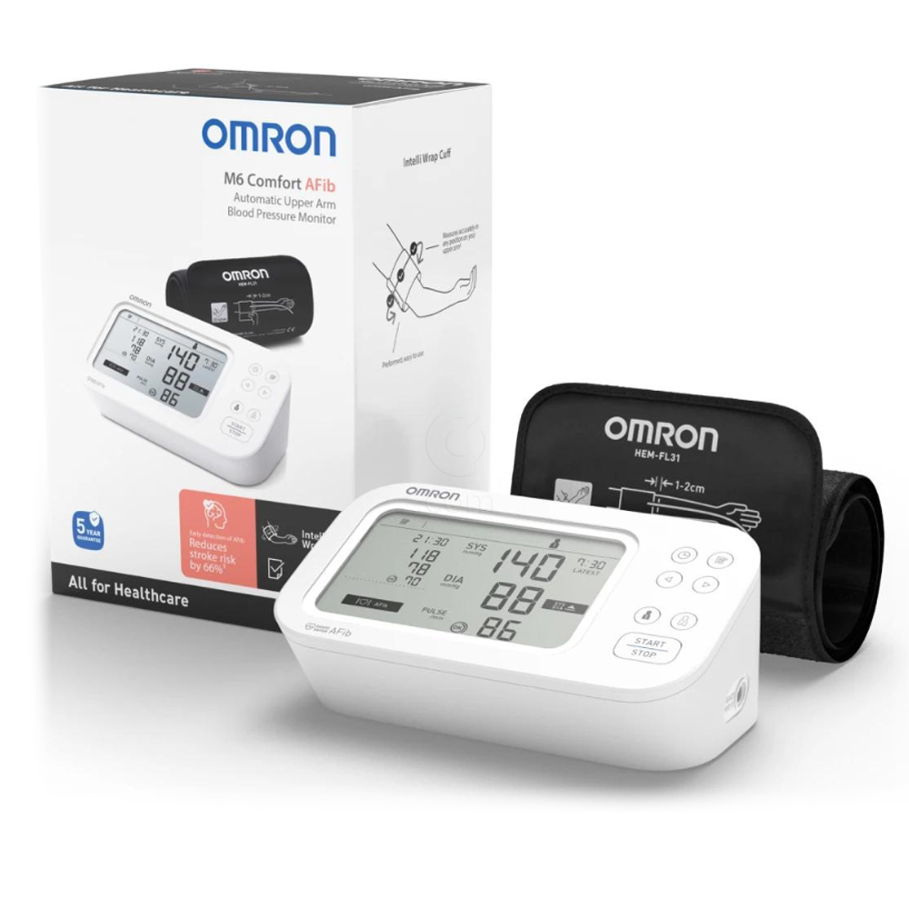 Omron M6 Comfort AFIB, nadlahtni merilnik krvnega tlaka (1 komplet)