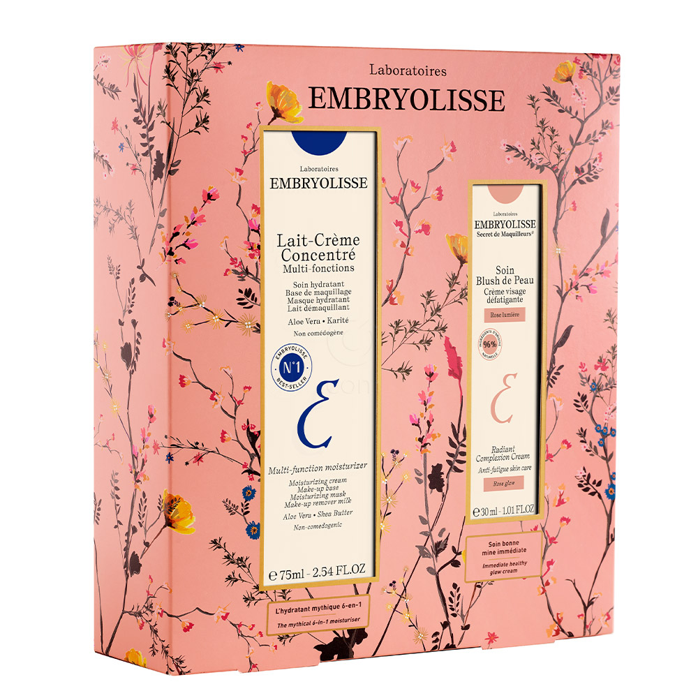 Embryolisse, darilni paket - Lait Creme Concentrate in Rose Glow dnevna krema (75 ml + 30 ml)