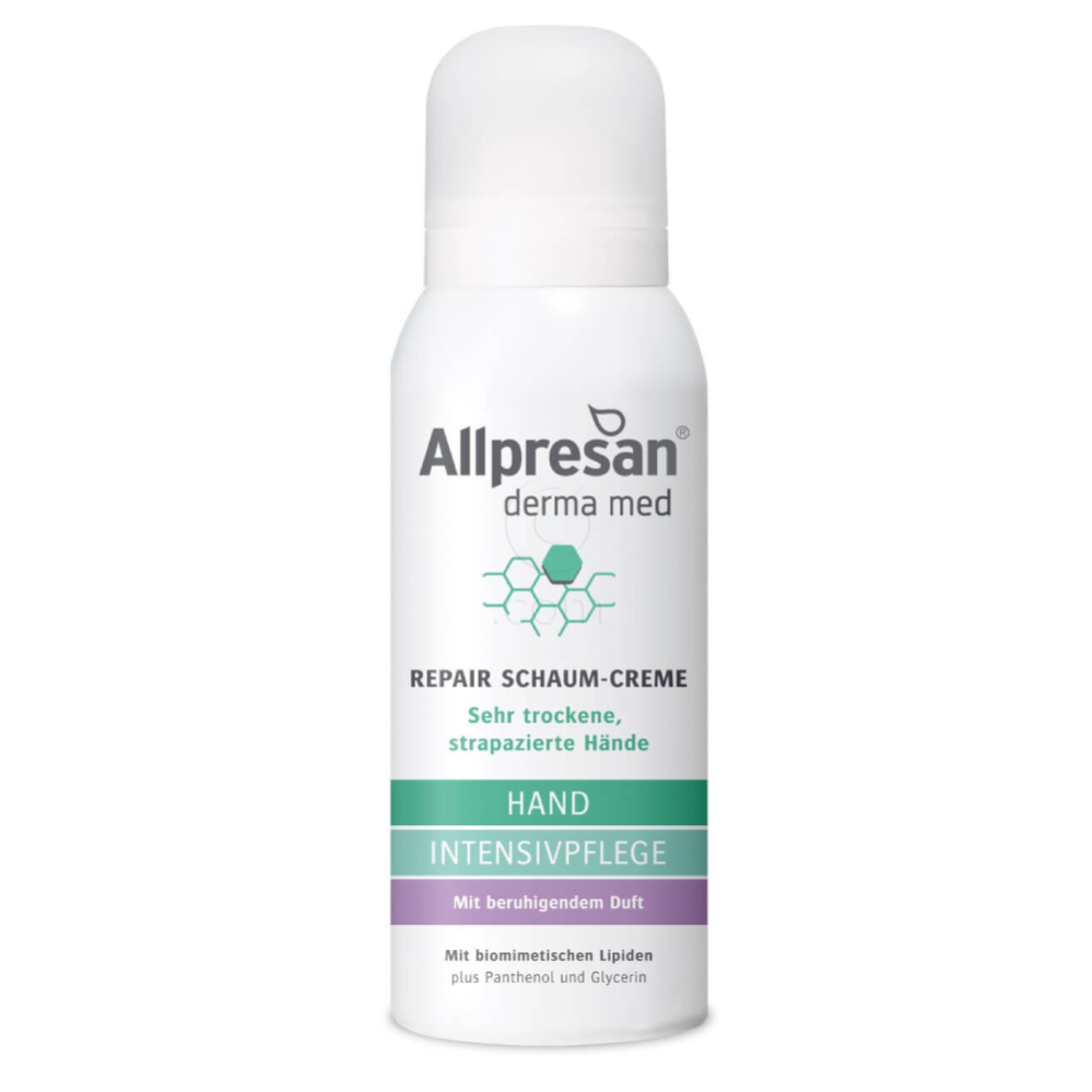 Allpresan Derma Med Hand Intensive Care, kremna pena za roke – s pomirjujočim vonjem (100 ml)