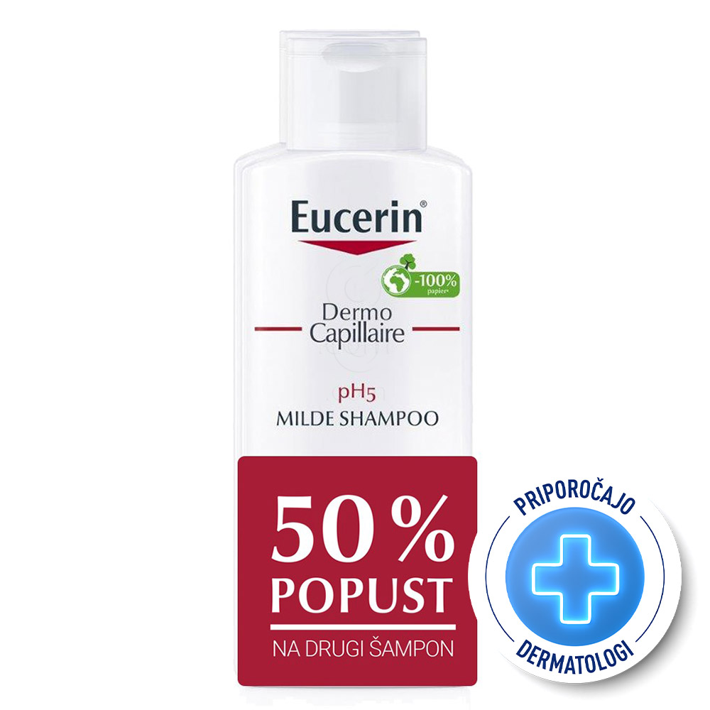Eucerin DermoCapillaire pH5, šampon (2 x 250 ml)