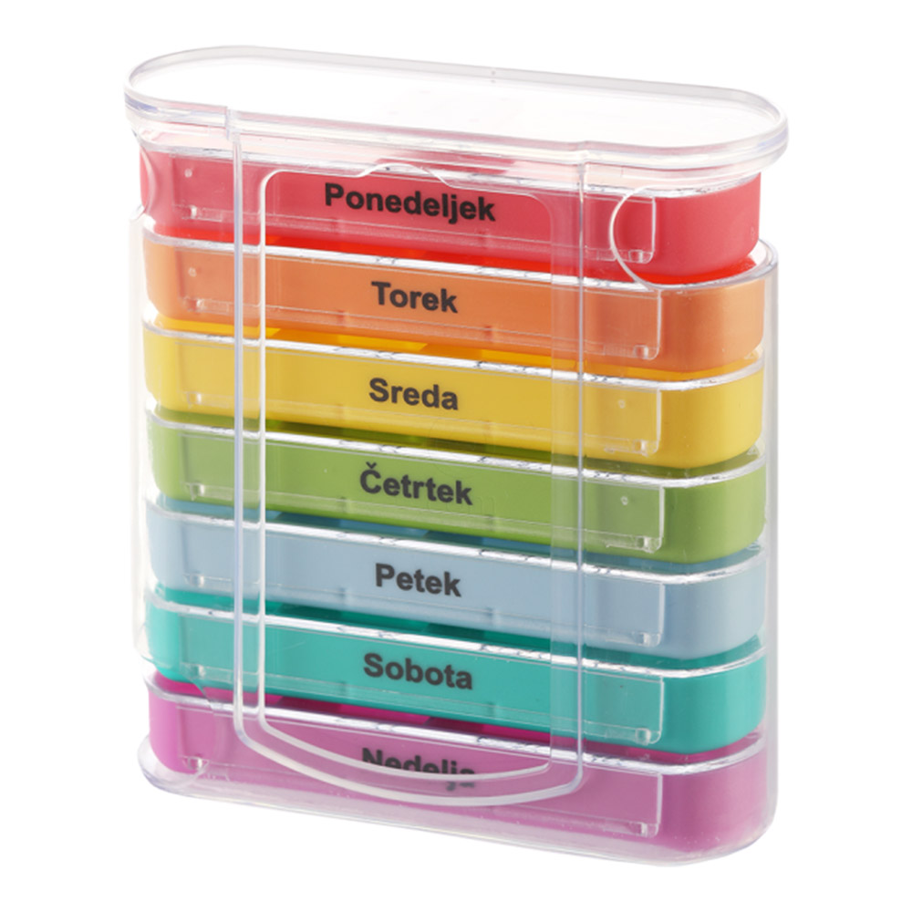 Mediblink Stela M012, tedenska posodica za tablete - 4x/dan (1 kos)