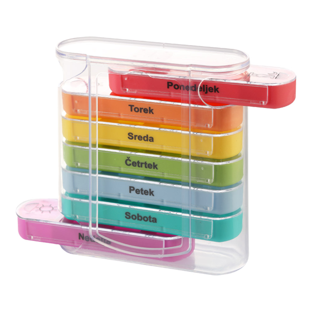 Mediblink Stela M012, tedenska posodica za tablete - 4x/dan (1 kos)