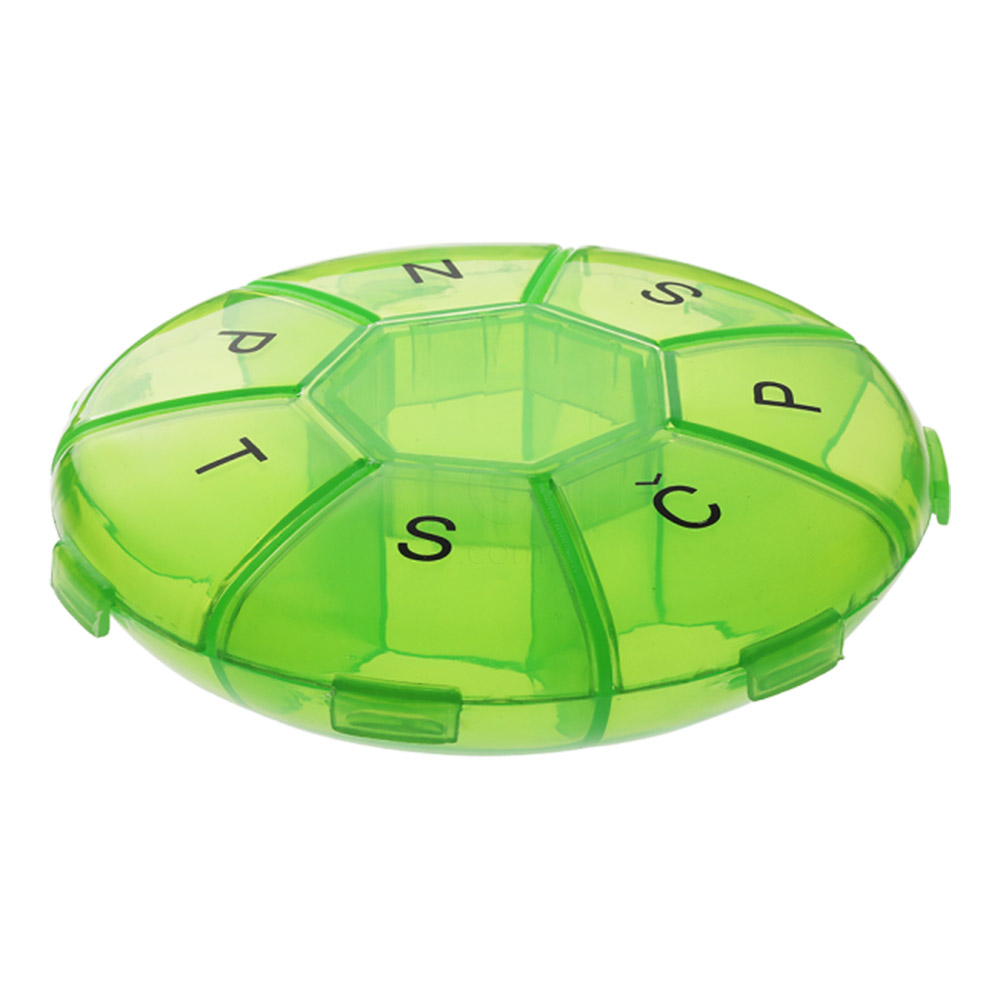 Mediblink Lotus zelena M014, tedenska posodica za tablete - 1x/dan (1 kos)