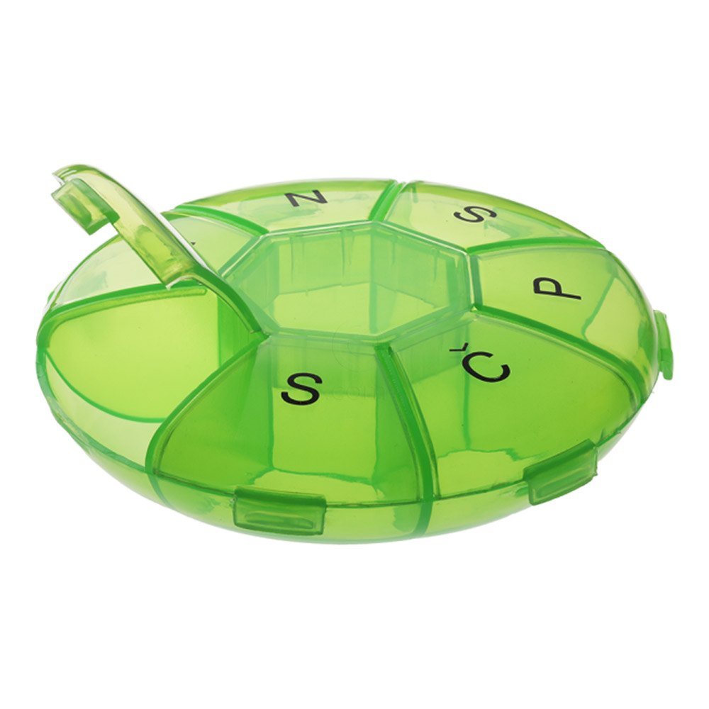 Mediblink Lotus zelena M014, tedenska posodica za tablete - 1x/dan (1 kos)