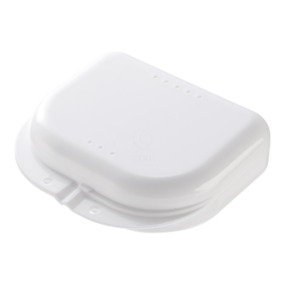 Mediblink M040, posodica za zobni aparat S - bele barve (1 kos)
