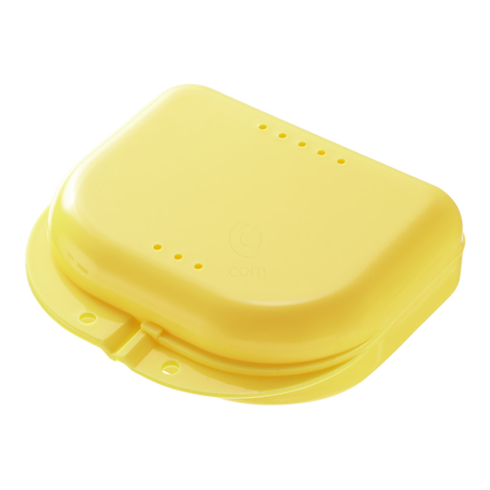 Mediblink M041, posodica za zobni aparat S - rumene barve (1 kos)