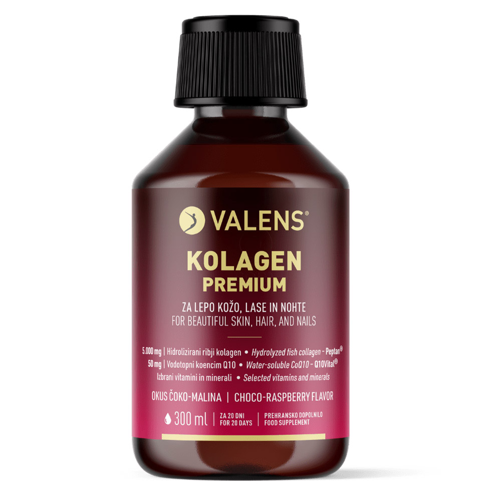 Valens Premium Kolagen, tekočina - okus: čoko-malina (300 ml)