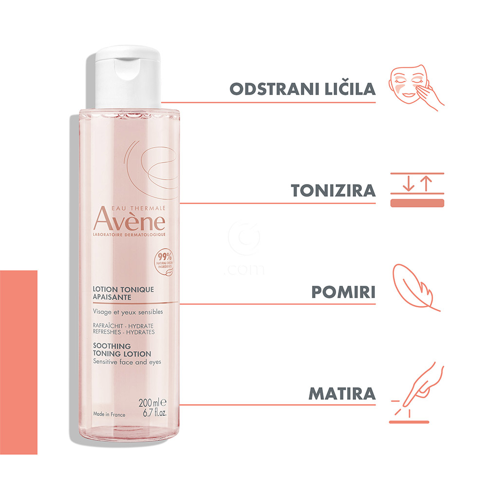 Avene, pomirjujoči tonizirajoči losjon (200 ml)