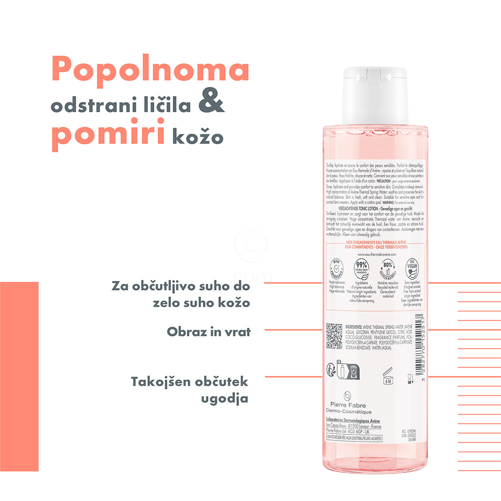 Avene, pomirjujoči tonizirajoči losjon (200 ml)