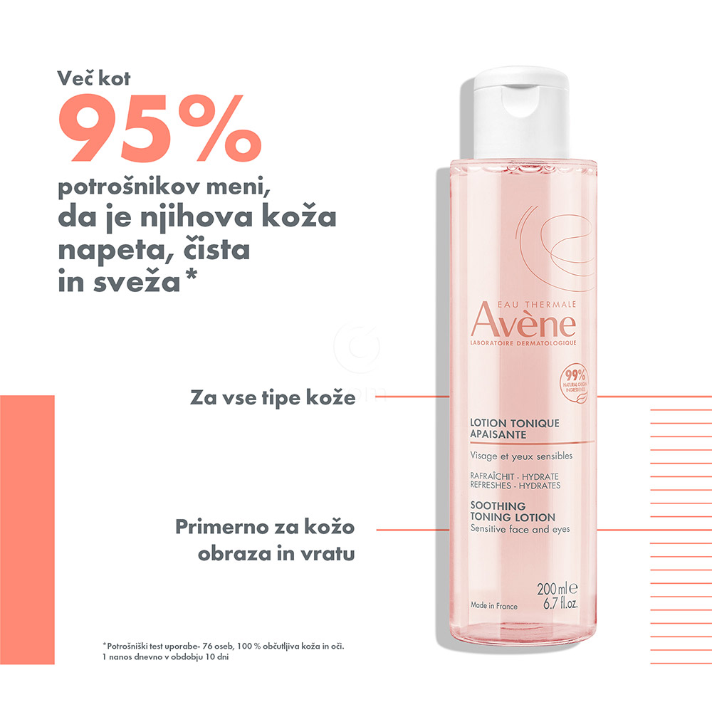 Avene, pomirjujoči tonizirajoči losjon (200 ml)