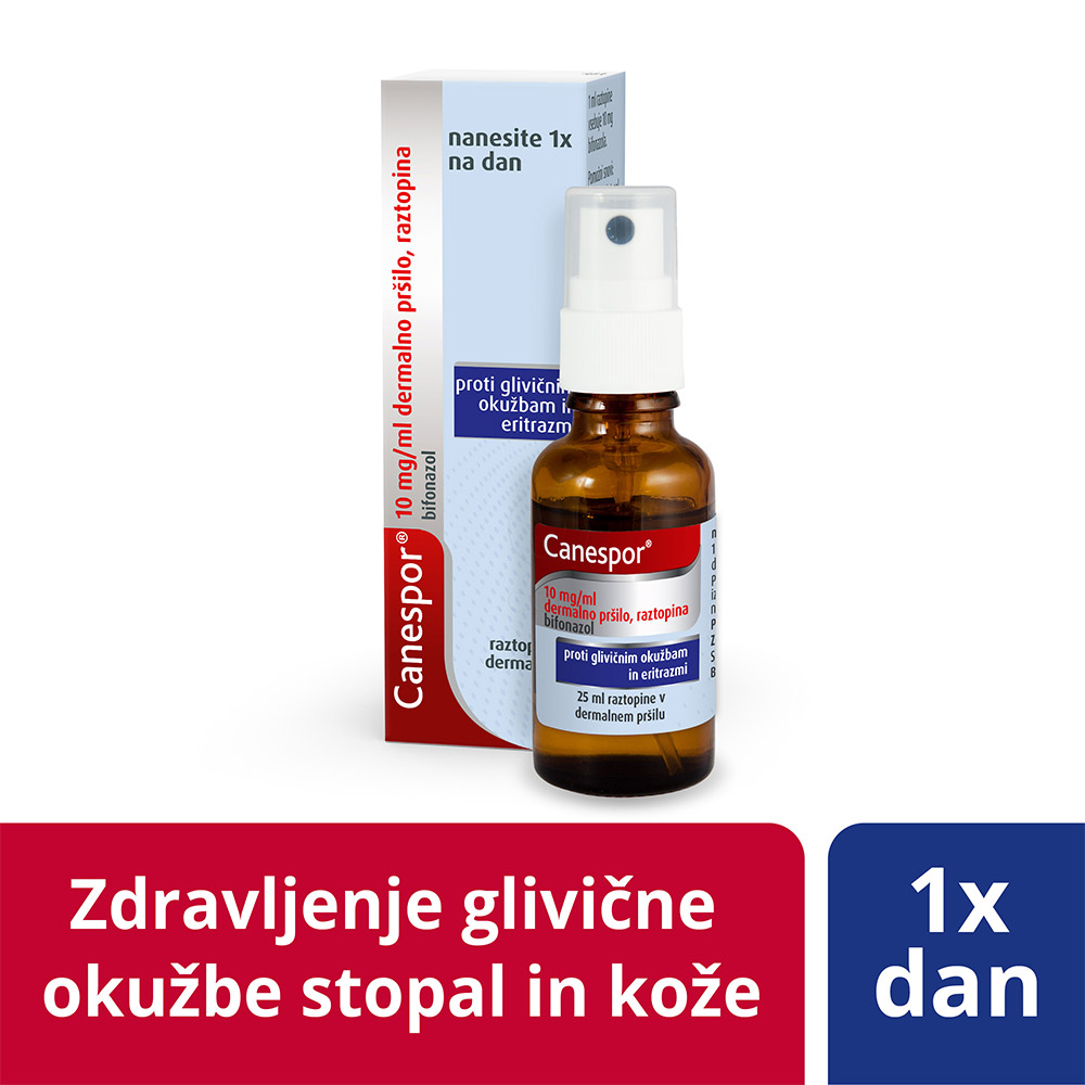 Canespor 10 mg/ml, dermalno pršilo (25 ml raztopina)