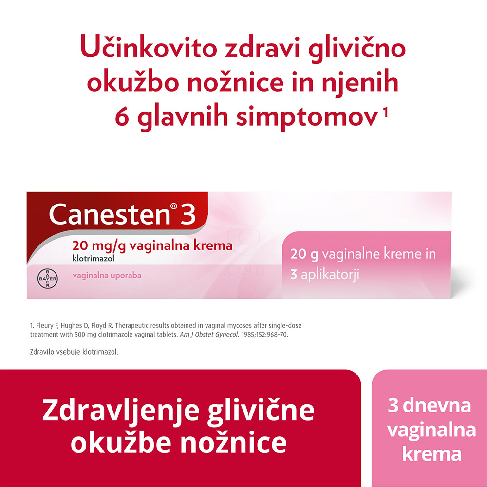 Canesten3 20 mg/g vaginalna krema (20 g)