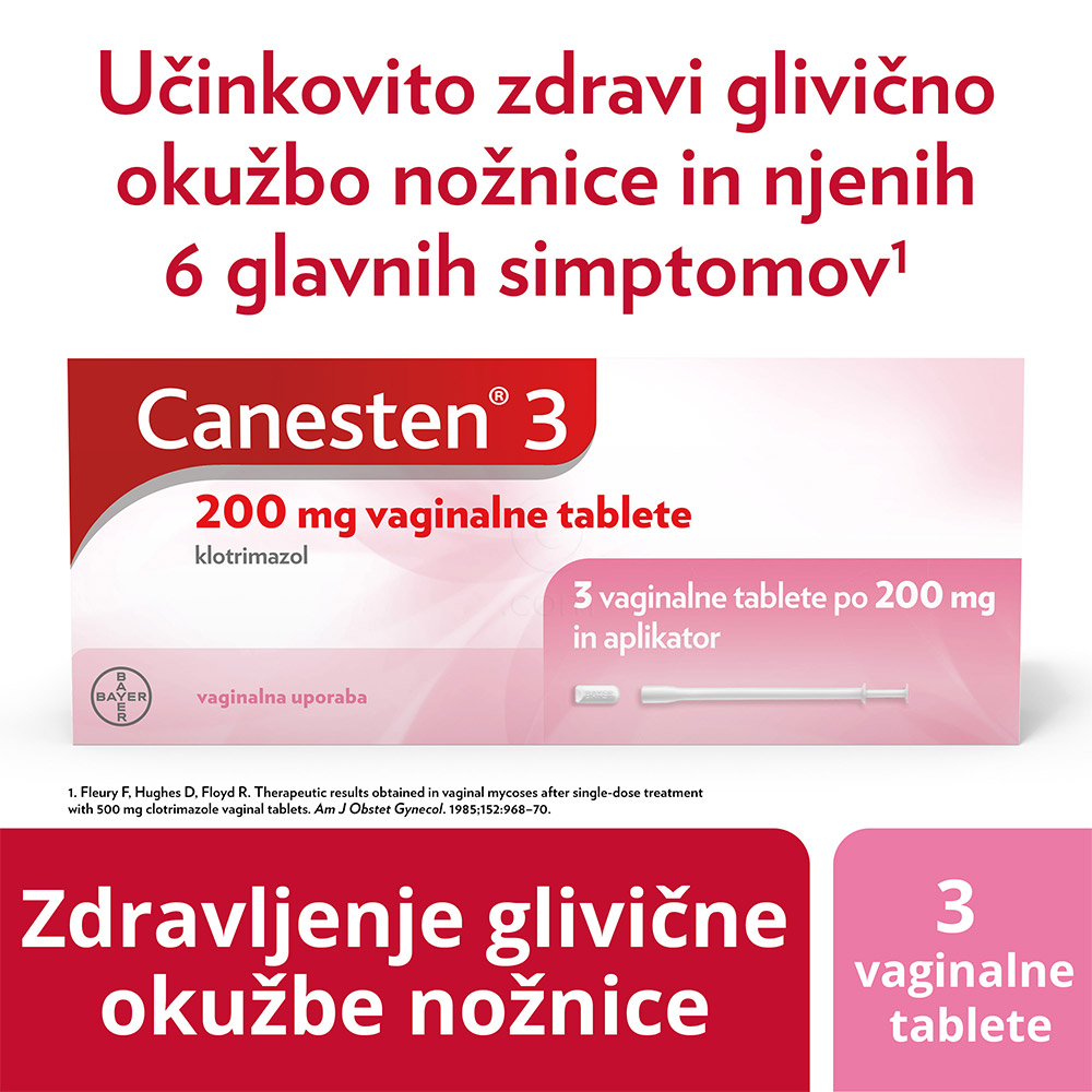 Canesten 3 200 mg, vaginalne tablete (3 tablete)
