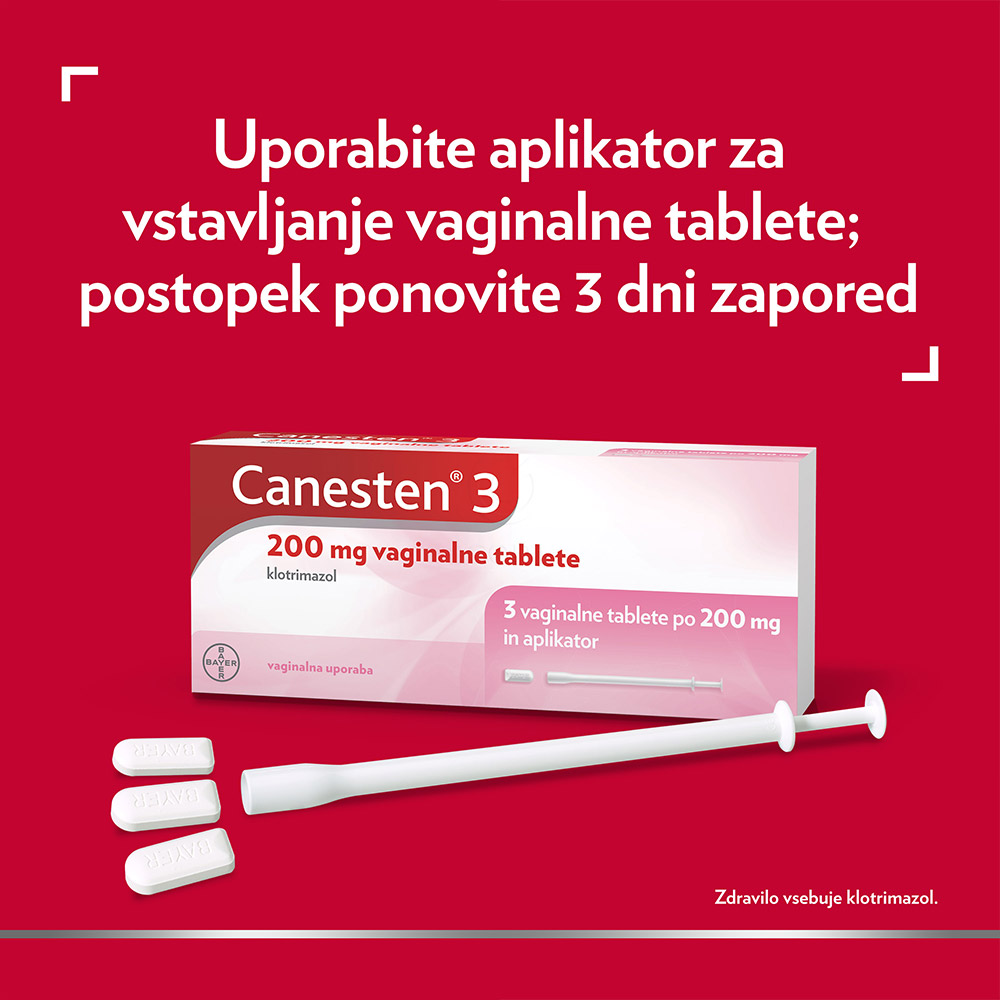 Canesten 3 200 mg, vaginalne tablete (3 tablete)