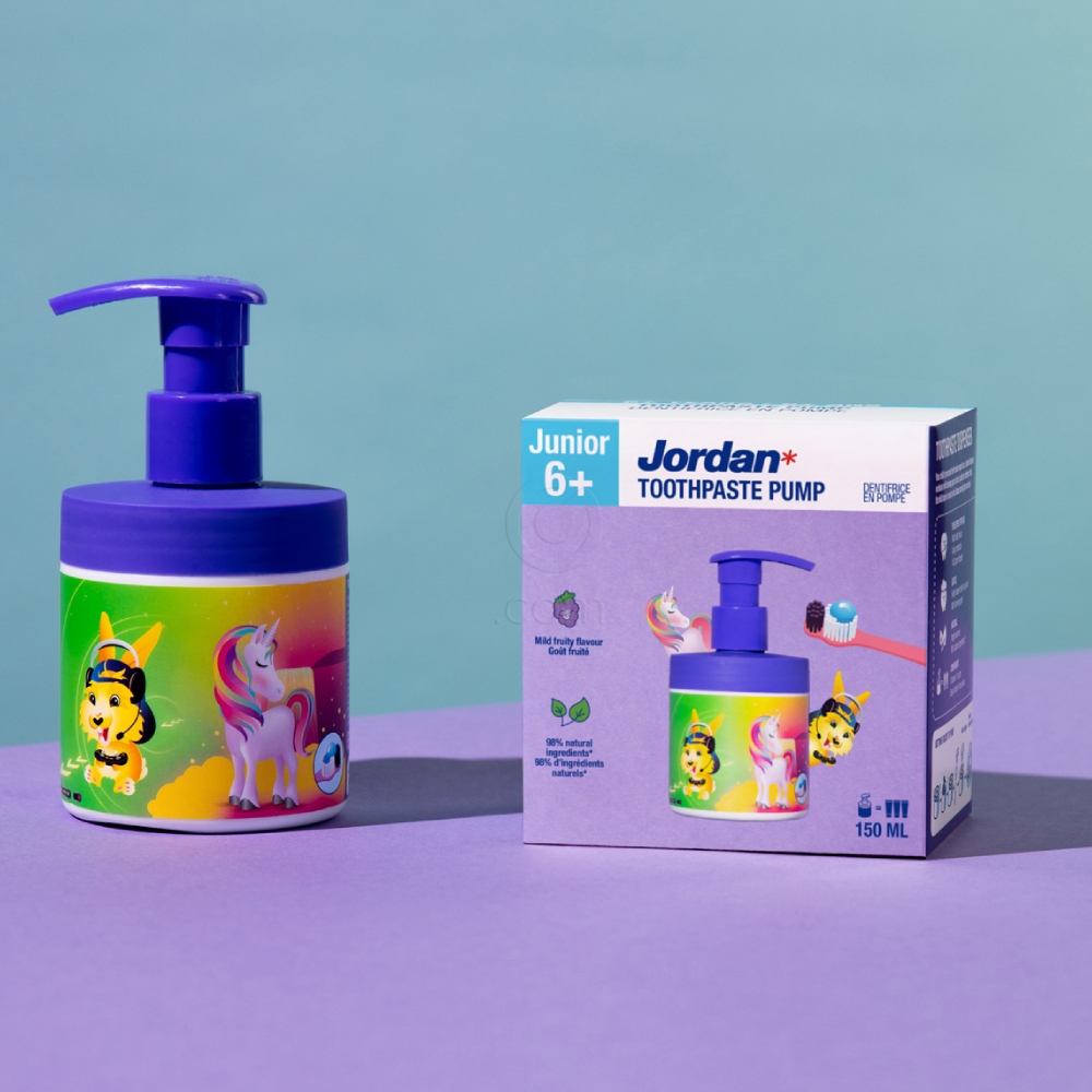 Jordan Junior, zobna pasta s pumpico za otroke 6 - 12 let (150 ml)