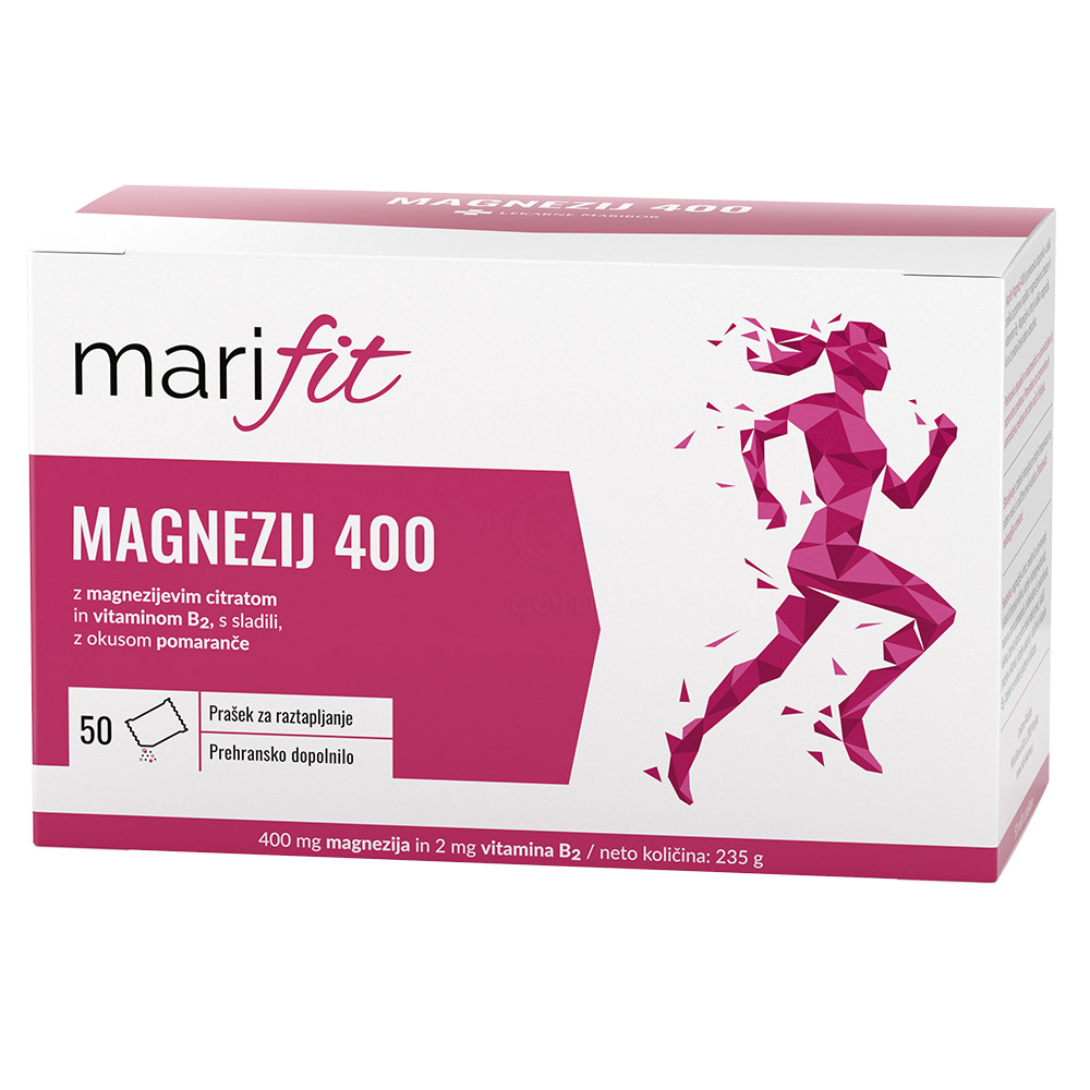 Marifit Magnezij 400, prašek - vrečke (50 vrečk)