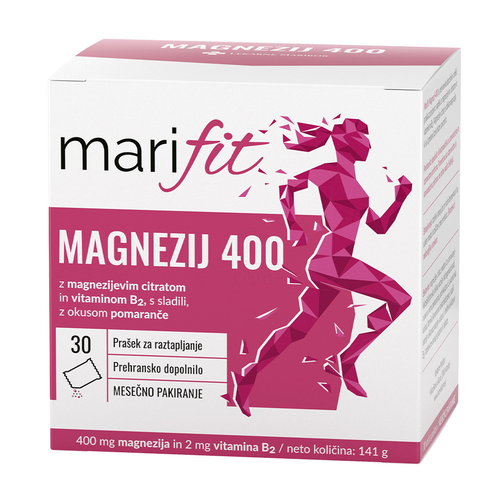 Marifit Magnezij 400, prašek - vrečke (30 vrečk)