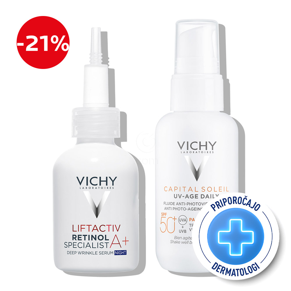 Vichy Retinol, protokol proti izrazitim gubam in neenakomernemu tenu (30 ml + 40 ml)