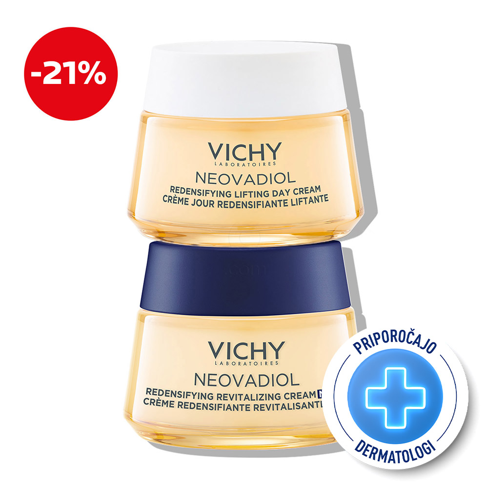 Vichy Neovadiol, protokol za čvrstost kože v menopavzi - dnevna in nočna krema (2 x 50 ml)