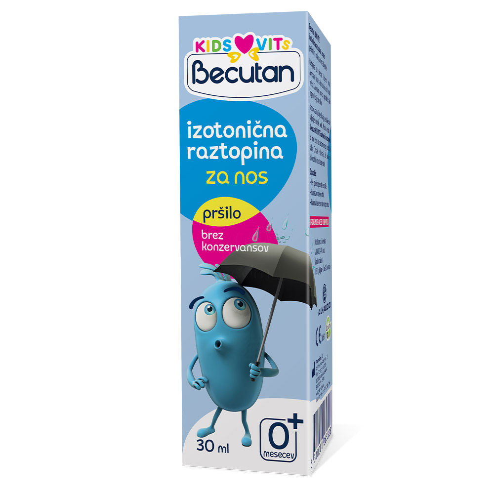 Becutan Kids Vits, izotonična raztopina za nos - pršilo (30 ml)