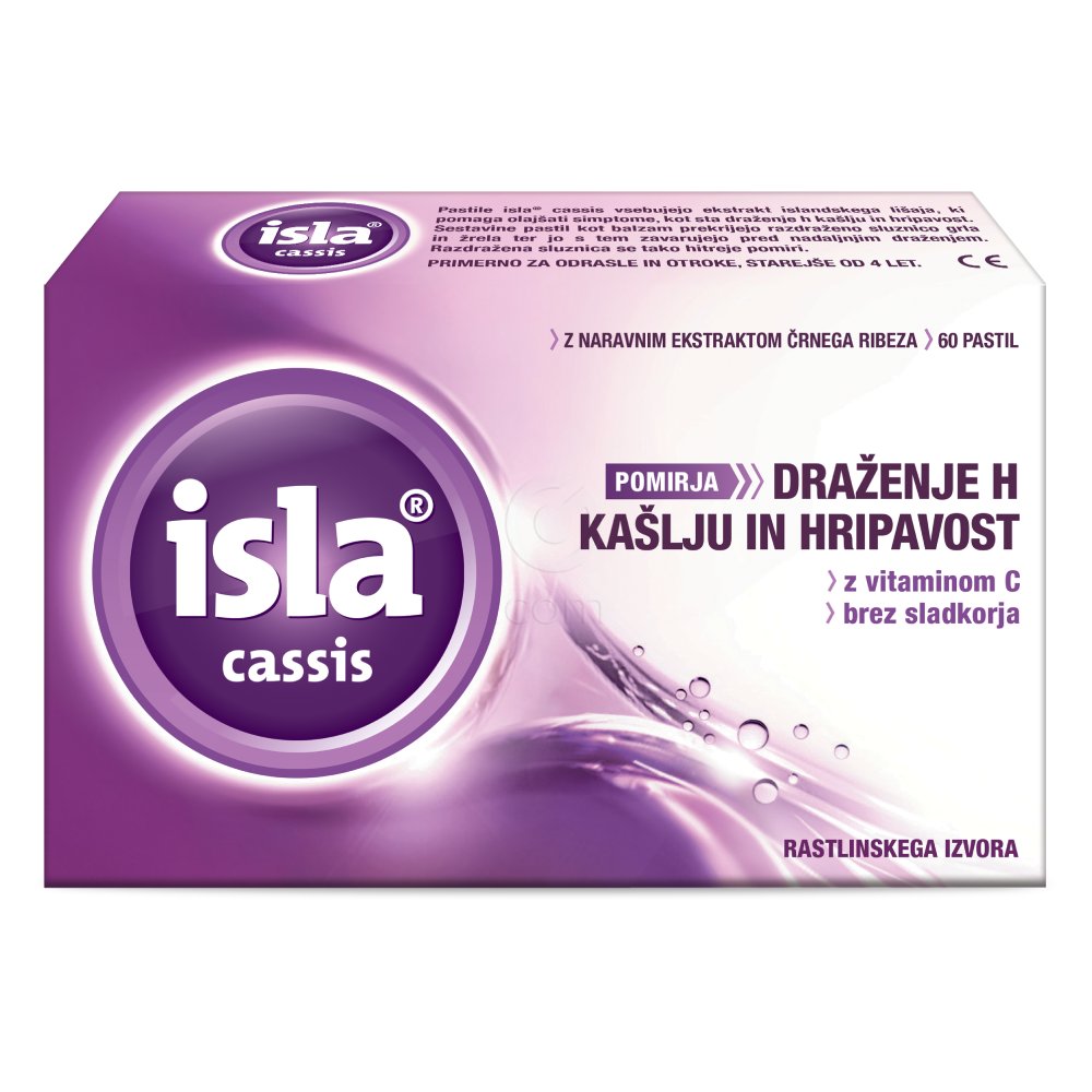 Isla cassis, pastile (60 pastil)