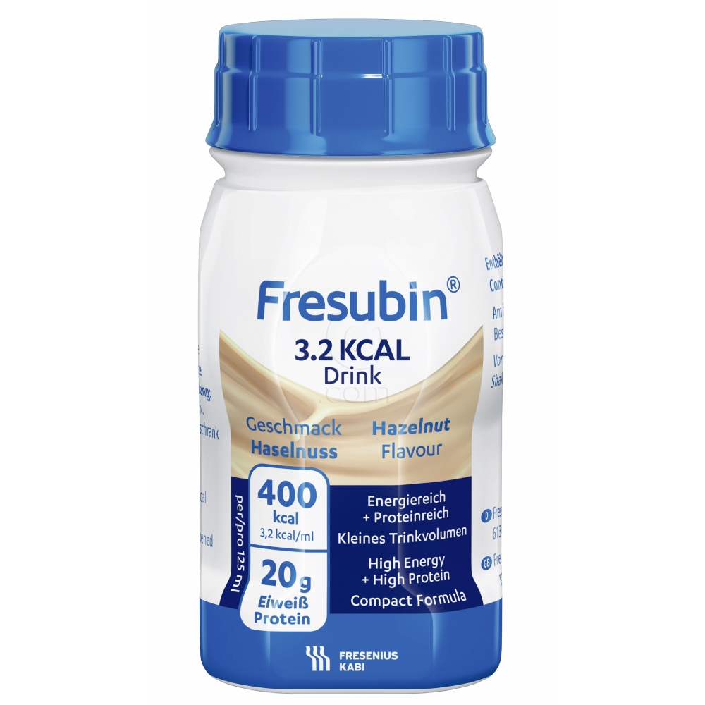 Fresubin Drink 3,2 kcal/ml, napitek z okusom lešnik (4 x 125 ml)