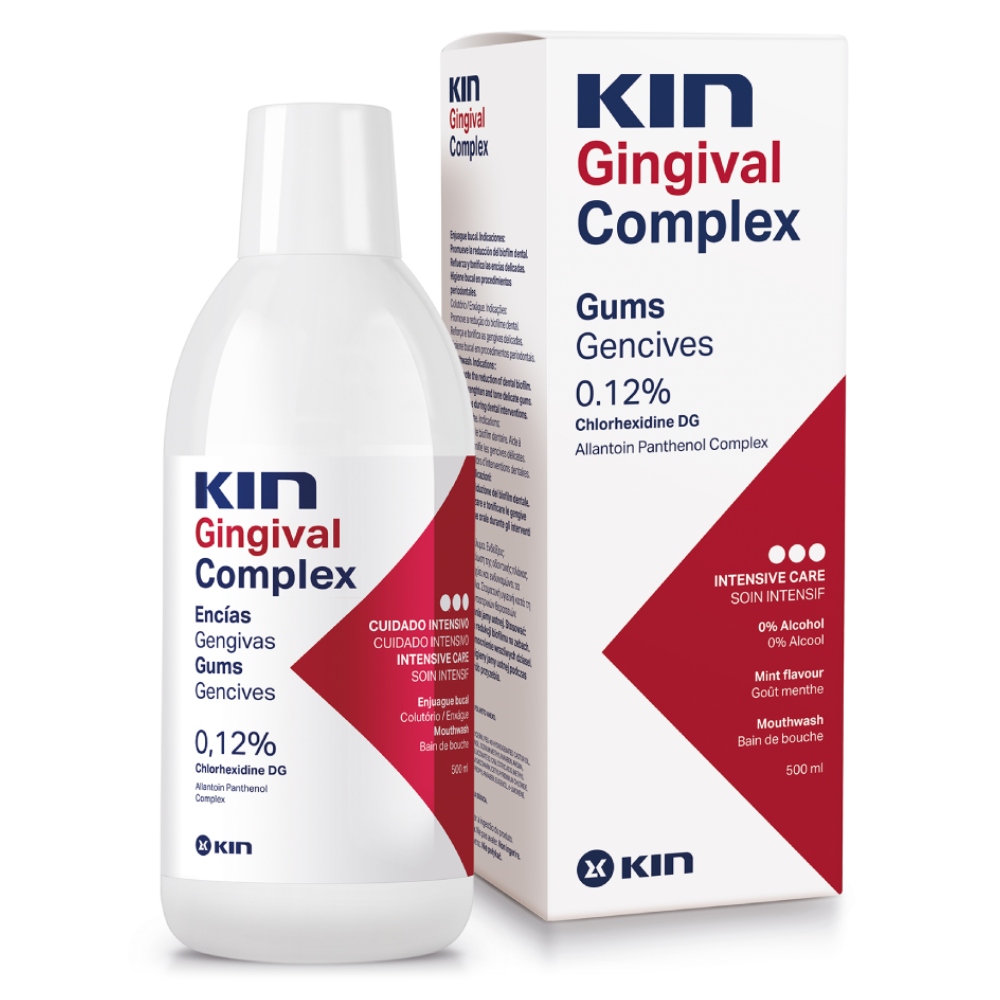 Kin Gingival Complex, ustna voda z okusom mentola (500 ml)