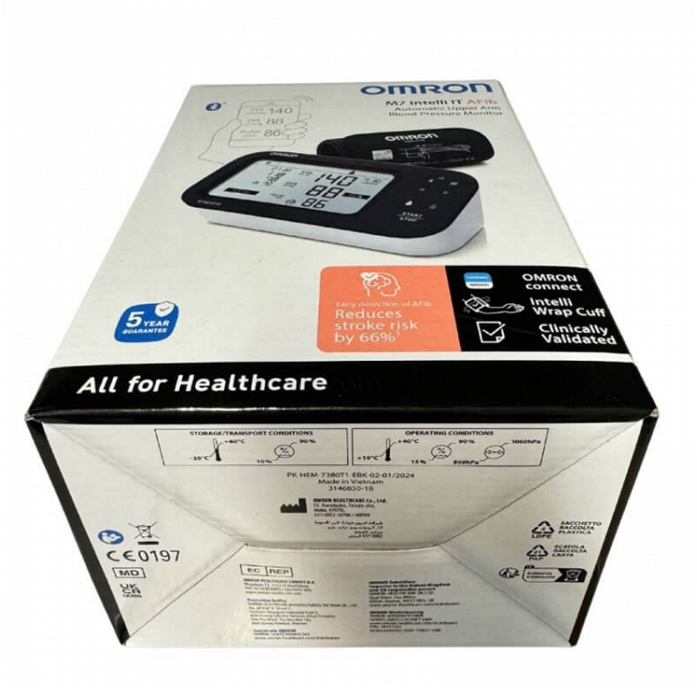 Omron M7 Intelli IT AFib, nadlaktni merilnik krvnega tlaka (1 komplet)