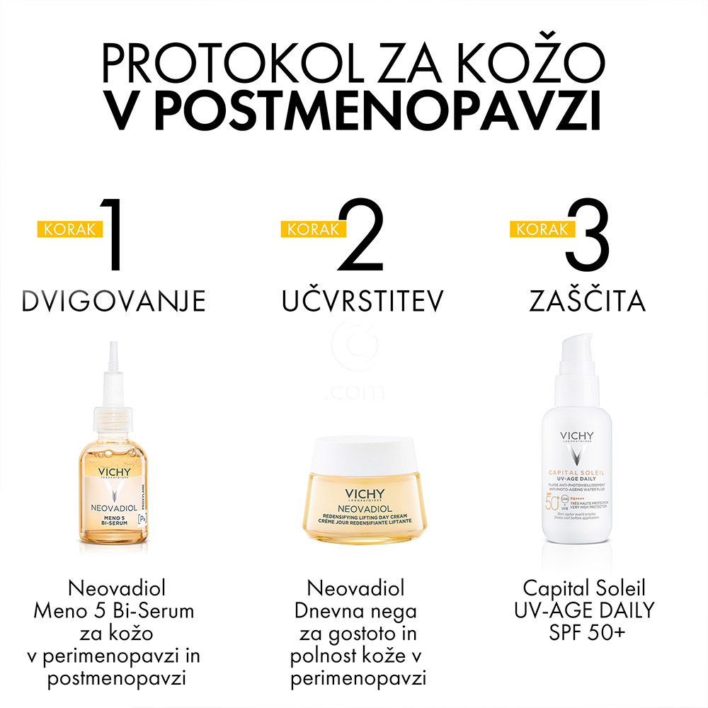 Vichy Neovadiol, dnevna nega za gostoto in polnost kože v menopavzi - za normalno in mešano kožo (50 ml)