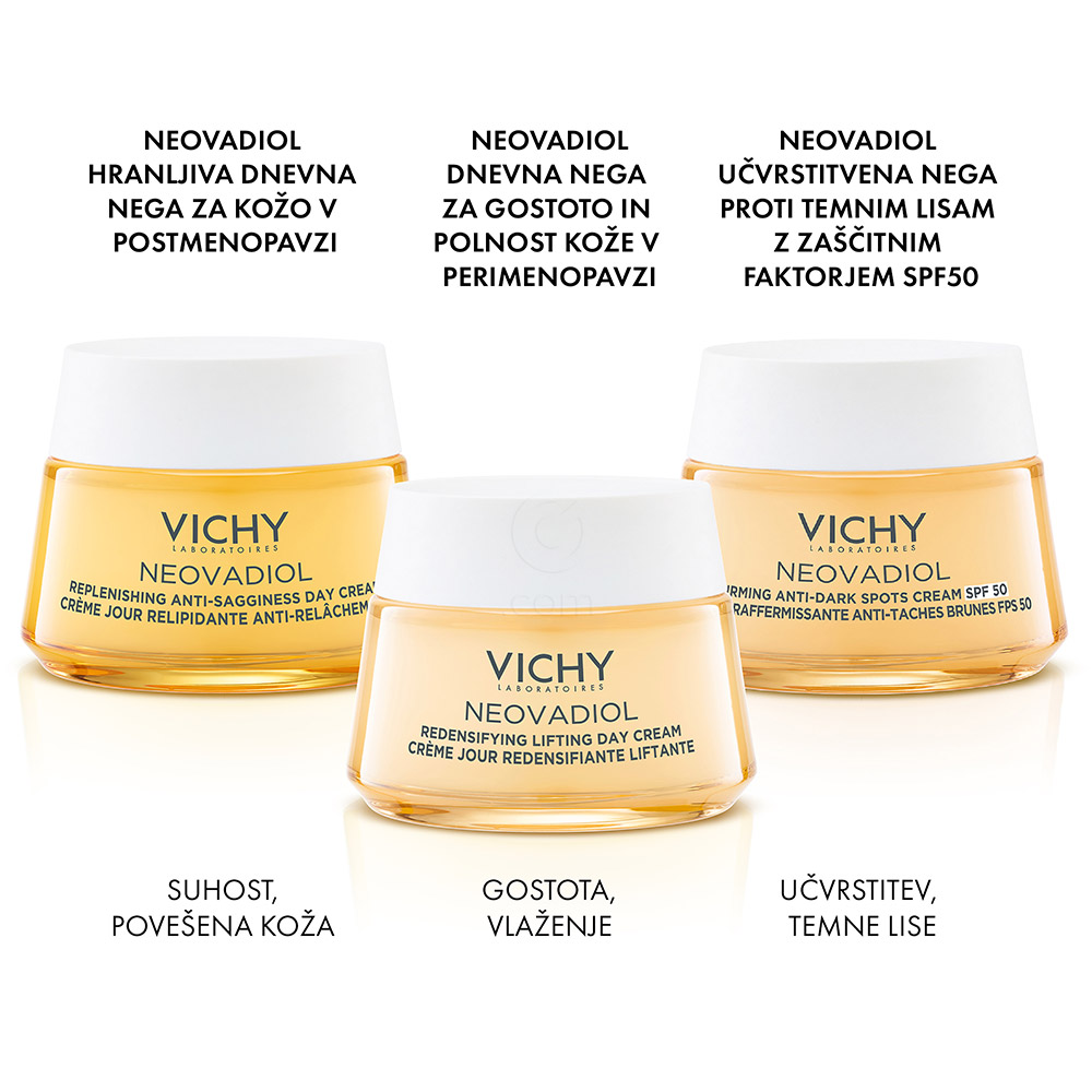 Vichy Neovadiol, dnevna nega za gostoto in polnost kože v menopavzi - za normalno in mešano kožo (50 ml)
