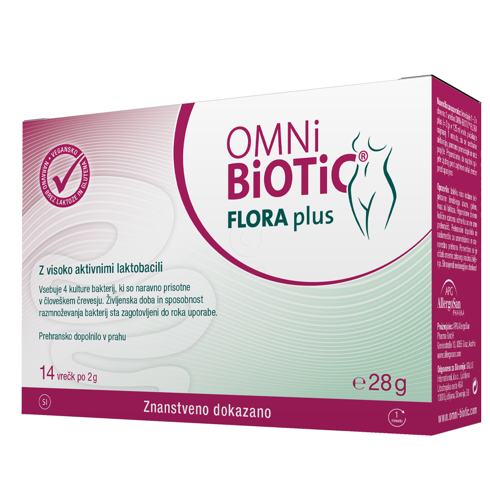OMNi-BiOTiC Flora Plus, prašek v vrečkah (14 x 2 g)