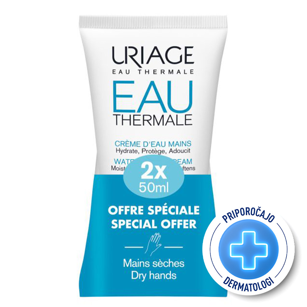 Uriage Eau Thermale, krema za roke - paket (2 x 50 ml)