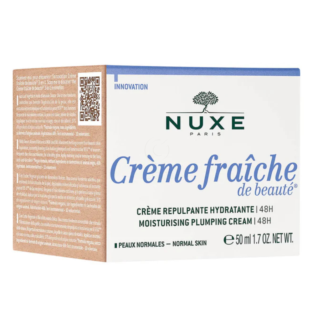 Nuxe Crème Fraîche de Beauté Moisturising Plumping Cream, 48-urna vlažilna krema za normalno kožo (50 ml)